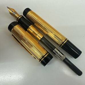 【TM0429】PARKER パーカー デュオフォールド 万年筆 ペン先18K 750 木製ケース付 ゴールド × ブラックカラー 筆記用具 文房具の画像6