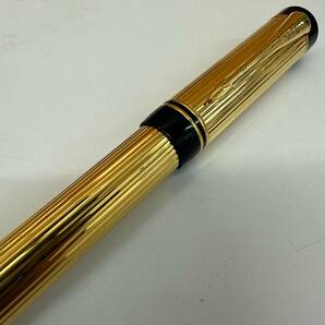 【TM0429】PARKER パーカー デュオフォールド 万年筆 ペン先18K 750 木製ケース付 ゴールド × ブラックカラー 筆記用具 文房具の画像4