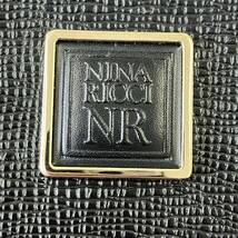 【TS0423】ニナリッチ NINA RICCI NR ハンドバッグ ブラック 黒 鞄 カバン 角擦れ_画像9
