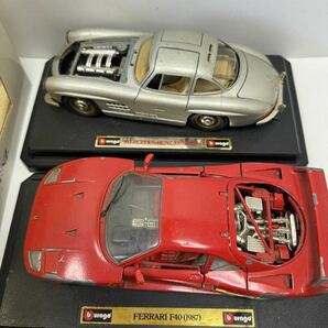 burago MERCEDES-BENZ 300SL (1954) FERRARI F40 (1987) FERRARI 250 Le Mans (1965)ミニカー4台まとめの画像4