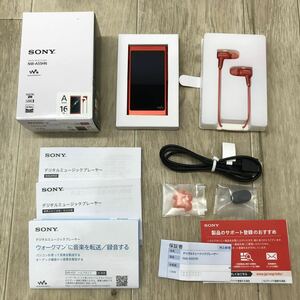 164 D 1円〜 Sony ウォークマン NW-A55HM 16GB トワイライトレッド ハイレゾ 動作確認済み 初期化済み ソニー 中古