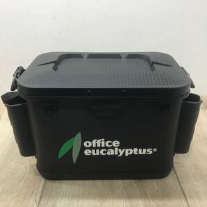 210 D 1円〜 オフィス ユーカリ Office eucalyptus バッカン 40cm グリーン / ホワイト サンバイザー セット 釣り 中古 未使用の画像3