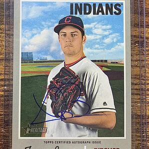 【100円スタート】Topps 2019 heritage トレバー バウアー Trevor Bauer 直書き 直筆サインカード Auto 横浜 ベイスターズの画像1