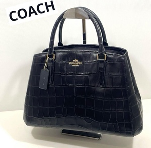 COACH コーチ 2WAY バッグ　クロコ型押し