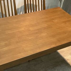 IDC大塚家具 高品質ダイニング5点セット テーブル＋チェア4脚 天然木 食卓椅子の画像3