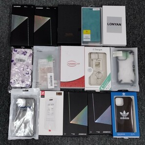 【ジャンク】スマホケース 保護フィルム 大量 まとめ売り 15個 セット カバー ガラス iPhone 11 12 13 14 アディダス CASEKOOの画像1