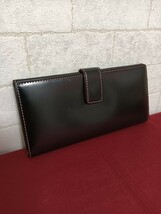 美品! 最高級! SOMES SADDLE ソメスサドル コードバン CORDOVAN 小銭入れ付き長財布 ブラック 財布_画像2