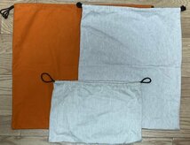 『 HERMES / エルメス 』保存袋 3枚セット ①約 縦46㎝×横54㎝×145g ②約 縦45.5㎝×横38.5㎝×125g ③約 縦23㎝×横34㎝×62g ■ 英543_画像2