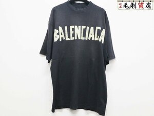 バレンシアガ BALENCIAGA Tape Type T シャツ ミディアムフィット ブラック サイズS 739784 TOVA9 ヴィンテージ 【中古】 トップス