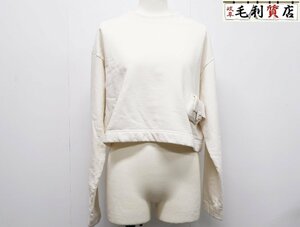  Fendi FENDIbageto bag equipment ornament cotton long sleeve sweatshirt size XS white beautiful goods sweatshirt lady's 