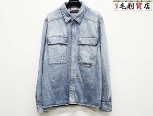 ルイヴィトン LOUISVUITTON 22AW RM222Q NT0 HNS46W オーバーサイズ デニム 長袖シャツ サイズXL 【中古】 シャツ