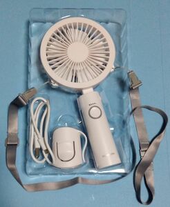 コイズミ 小泉成器 ハンディファン （ホワイト） KPF-0904/W 　USB充電式 携帯扇風機