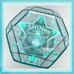 ブルー系オーロラ星型/SHINee シャイニー ペンライトステッカー