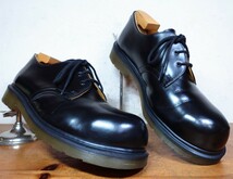 【美品/送料無料】Dr.Martens/ドクターマーチン 1925 スチールトゥ 3ホール UK8 26.5-27cm相応 ブラック 黒/1461_画像1