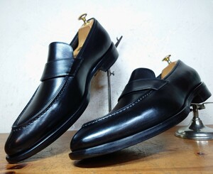 [.. put on footwear degree / free shipping ]ITALY made GIORGIO ARMANI/joru geo Armani coin Loafer 411/2 26cm corresponding black black /santoni magnanni