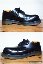 【美品/送料無料】Dr.Martens/ドクターマーチン 1925 スチールトゥ 3ホール UK8 26.5-27cm相応 ブラック 黒/1461_画像2