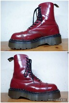 【送料無料/英国製】Dr.Martens/ドクターマーチン クレイジーボム 10ホールブーツ UK7 25.5cm相応 厚底 ENVYソール made in england 赤茶_画像3