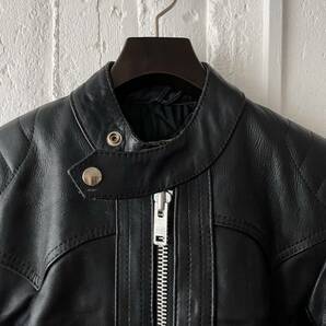 【80’S Lewis Leathers ルイスレザー シングルバイカージャケット黒 オリジナル】ヴィンテージ UKライダース ロンジャン イギリス 英国製の画像2