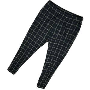  обычная цена 3 десять тысяч wjk stretch 2-silhouette check pants S размер 2WAY стрейч конический проверка брюки akm Jun - si Moto 