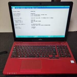 富士通 LIFEBOOK AH53/X BIOS起動確認済 ジャンク品 メモリ8GB core i7-6700HQ ストレージなし