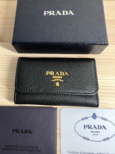 極美品　PRADA プラダ　キーケース　カードケース　黒