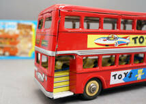 ビンテージ　ブリキ玩具　ダブルデッカーバス ２階建てバス ブリキ MF844　中国製　　_画像8