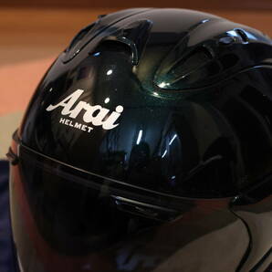 ◇◆Arai(アライ)ジェットヘルメットSZ-Ram4◆XL (61-62cm) ◆セミスモークシールド◆中古品◆アーム付予備シールド（クリア）他附属◆◇の画像1