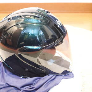 ◇◆Arai(アライ)ジェットヘルメットSZ-Ram4◆XL (61-62cm) ◆セミスモークシールド◆中古品◆アーム付予備シールド（クリア）他附属◆◇の画像3