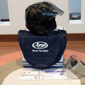 ◇◆Arai(アライ)ジェットヘルメットSZ-Ram4◆XL (61-62cm) ◆セミスモークシールド◆中古品◆アーム付予備シールド（クリア）他附属◆◇の画像10