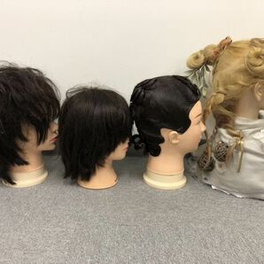 Z316-I58-1935 カット練習用ウィッグ 4体セット FB-606 カットマネキン ヘッドマネキン ヘアアレンジ用 練習用 美容師 理容の画像4