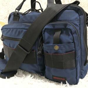  rare color BRIEFING Briefing 2way briefcase shoulder bag business bag A4 liner midnight blue USA made commuting 