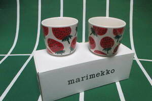 marimekko / Marimekko *MANSIKKA / man sika Latte кружка *[ клубника ]2 шт. комплект 