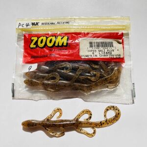 613499 新品 ZOOM/ZBC 6インチ リザード ９本 パンプキンチャートリュース④ ZOOM BAIT COMPANY ズーム LIZARD 旧マテリアル？