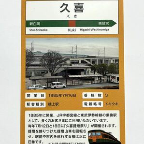 JR東日本 宇都宮線 115系 久喜駅 電車カード 鉄カード 駅カード 非売品の画像2