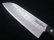 青綱　174㎜　三徳包丁　万能型　日本製　青紙　Japan　bluesteel　kitchenknife　手打秘造　キャンプ　バーベキュー　BBQ　camp_画像8