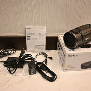 【送料無料！】★超美品・新品同様（開封後一度きり使用）★ SONY HANDYCAM FDR-AX45/TIC ブロンズブラウンの画像1