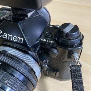 西542 Canon キャノン AE-1 PROGRAM ボディのみ ブラック フィルムカメラ 一眼レフカメラ 現状品 レンズ ストロボ付 スピードライト 188Aの画像4