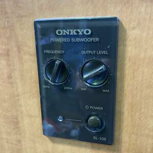 西542 オンキョー ONKYO サブウーファー SL-105 アンプ内蔵 の画像2