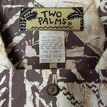 ★ハワイ製 TWO PALMS トゥーパームス 半袖 アロハシャツ メンズ M_画像3