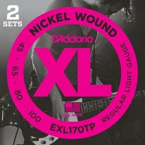 D'Addario ダダリオ ベース弦 ニッケル Long Scale .045-.100 EXL170TP 2setパック