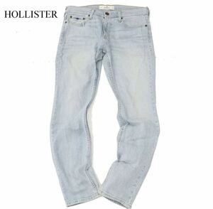 ハワイ 正規品 HOLLISTER ホリスター ストレッチ スーパー スキニー ウォッシュ加工 色落ち ダメージ デニム ジーンズ パンツ ジーパン