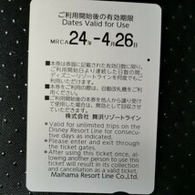 ディズニー リゾートライン フリー切符 ディズニーリゾートライン フリーきっぷディズニーランド　41周年 使用済み_画像4