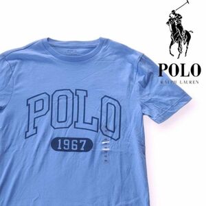 【新品タグ付き】POLO RALPH LAUREN　ポロラルフローレン　ロゴプリント　Tシャツ 　ブルー　完売品