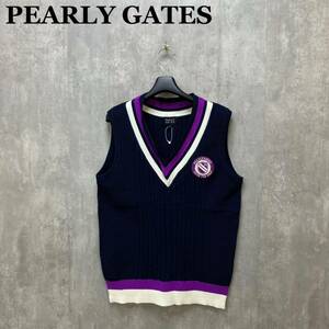 PEARLY GATES Vネック ニットベスト 5 ゴルフウェア パーリーゲイツ 