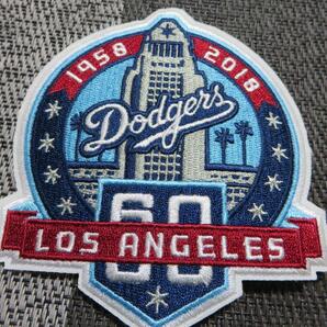 空球場60TH激渋MLBロサンゼルス・ドジャース60周年記念 Los Angeles Dodgers 野球ベースボール刺繍ワッペン激渋◆アメリカ◆メジャーリーグ