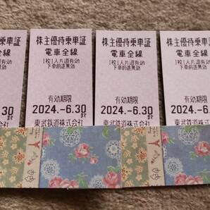 東武鉄道 乗車券４枚セット 株主優待 普通郵便で発送の画像1
