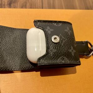 希少 国内ルイヴィトン購入 LOUISVUITTON ルイヴィトン モノグラムエクリプス AirPods エアポッドケースランヤード イタリア製の画像10