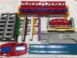  Plarail scene parts rail set . cut tunnel station ground under direct line rail iron . slope rail 