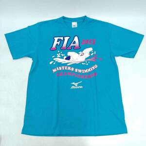 【中古・未使用品】ミズノ 競泳 FIA マスターズ 2013 スイミング チャンピオンシップ ドライシャツ 吸収速乾 Tシャツ XL MIZUNO 水泳