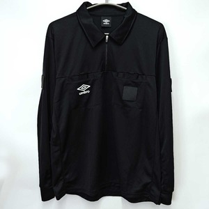 [ used ] Umbro jersey - long sleeve re free referee shirt M-L black UAS6608L unisex UMBRO uniform soccer futsal 